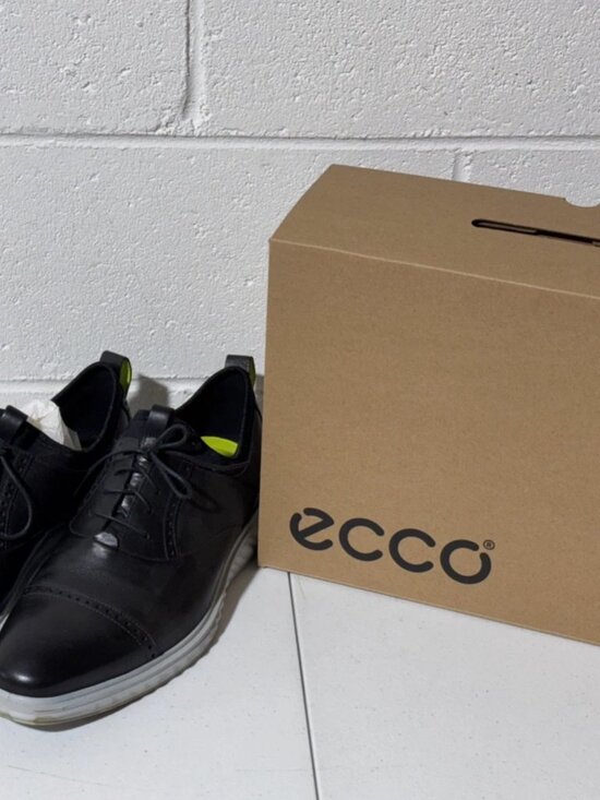 Ecco Mens Shoes St.1 Hybrid Lite Sneaker Sz 13 US Worn Twice with Box Black Gray